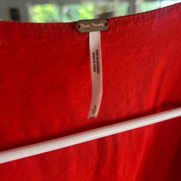Free People Red Sleeveless Dress with deep pockets - Picture 4 of 5
